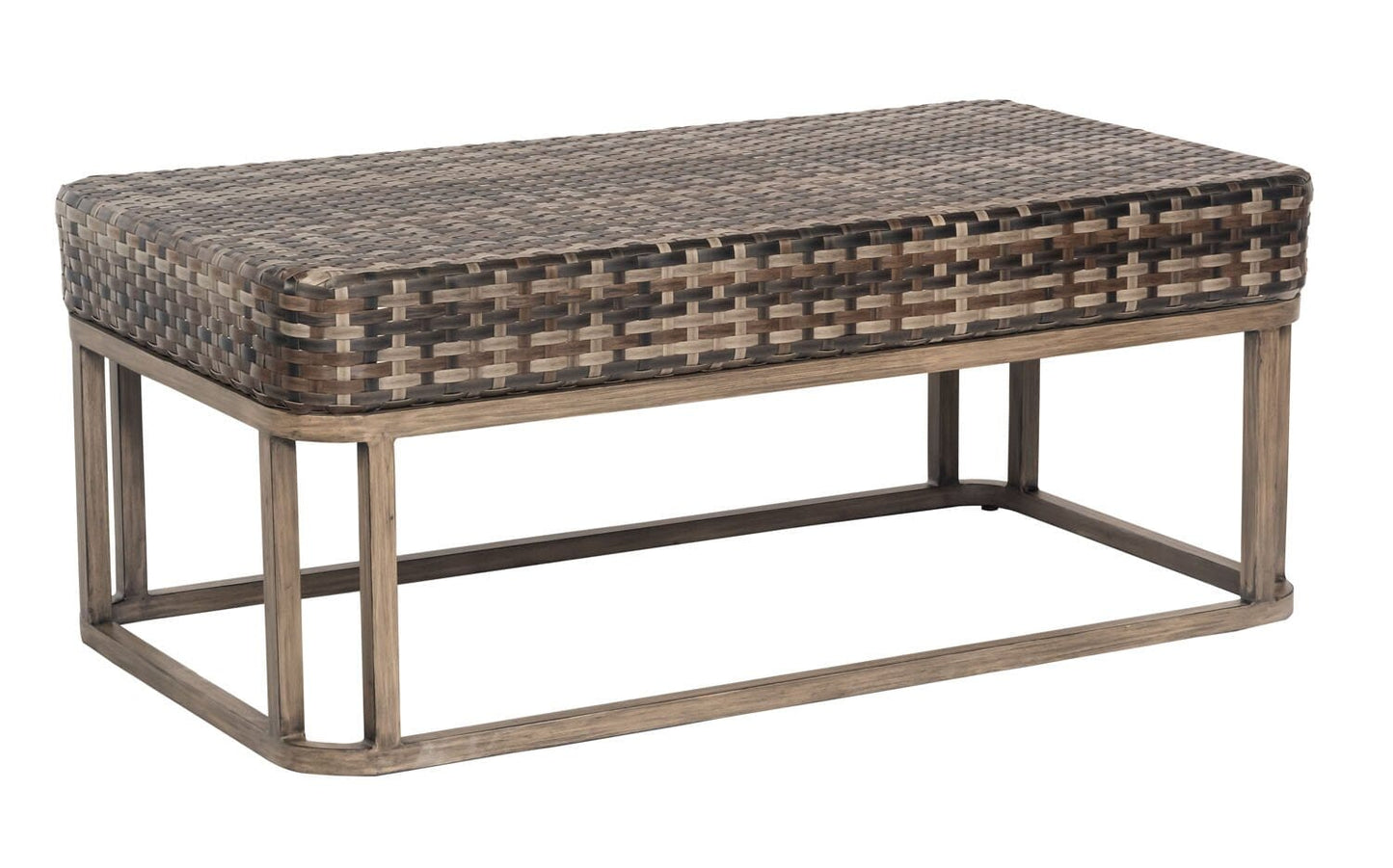 Woodard Reunion Rectangular Wicker Coffee Table S648211 Seating Woodard 