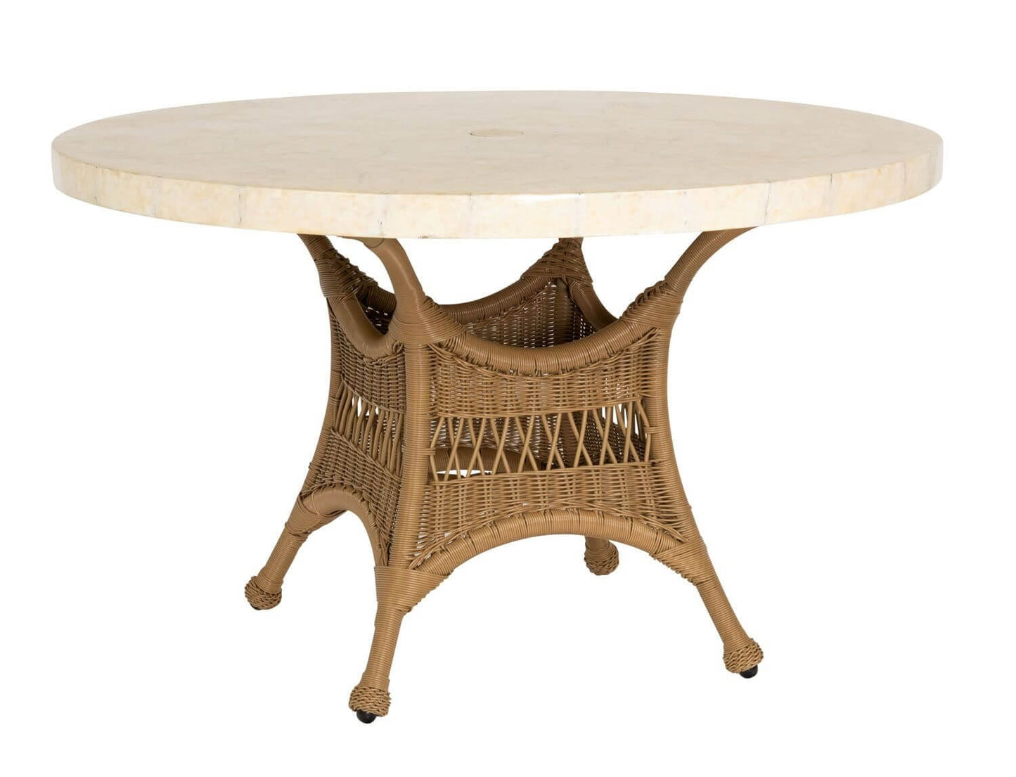 Woodard Sommerwind 48" Round Stone Top Umbrella Table S596604 Table Woodard 