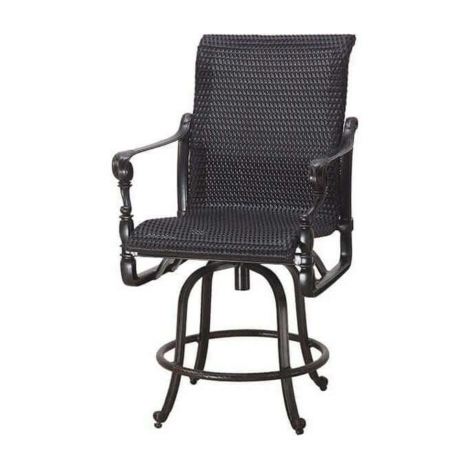 Gensun Grand Terrace Woven Swivel Balcony Stool 70340006