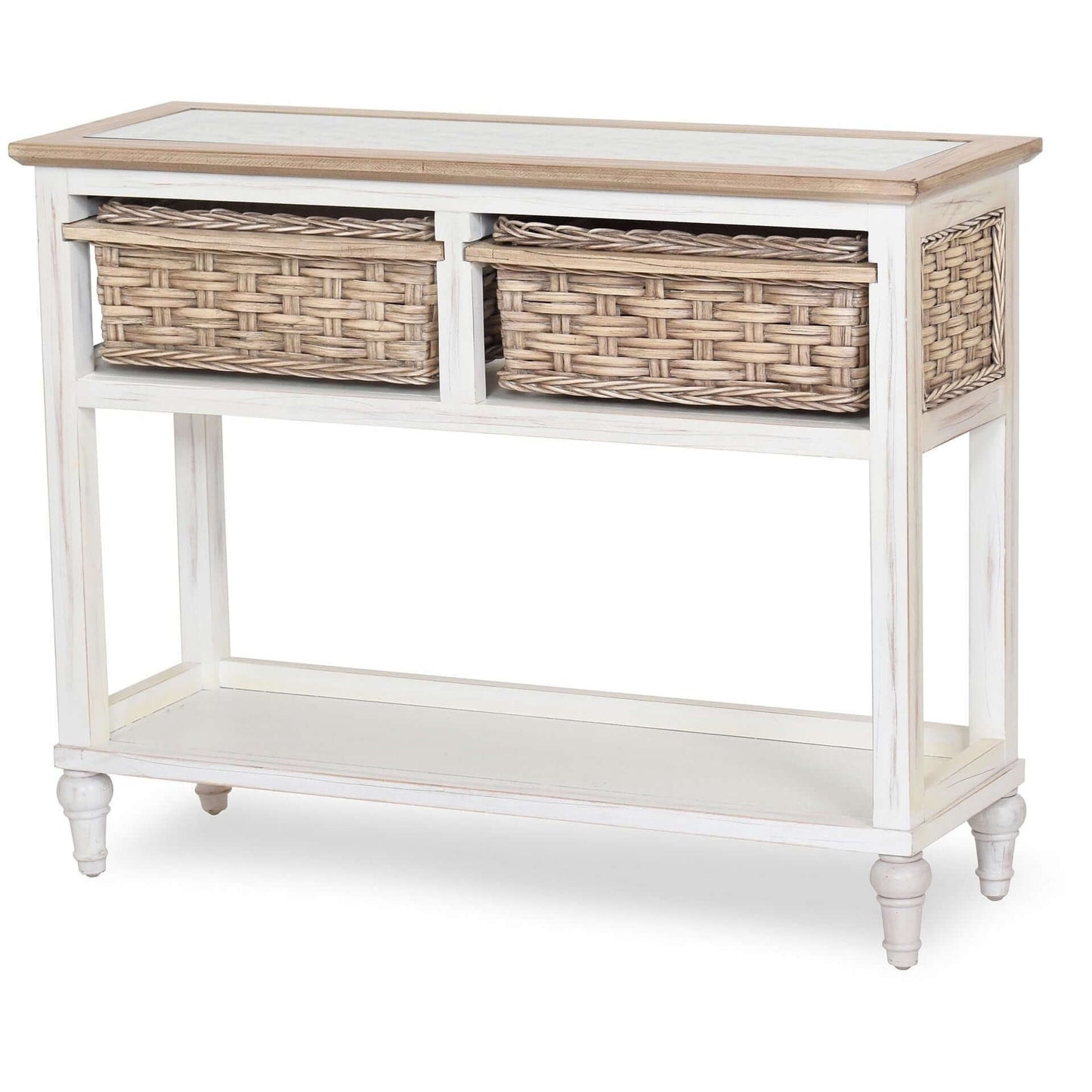 Sea Winds Trading Island Breeze 2-Basket Console Table B59103