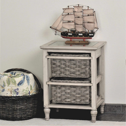 Sea Winds Trading Island Breeze 2-Basket Storage Cabinet B59104