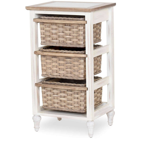 Sea Winds Trading Island Breeze 3-Basket Storage Cabinet B59105