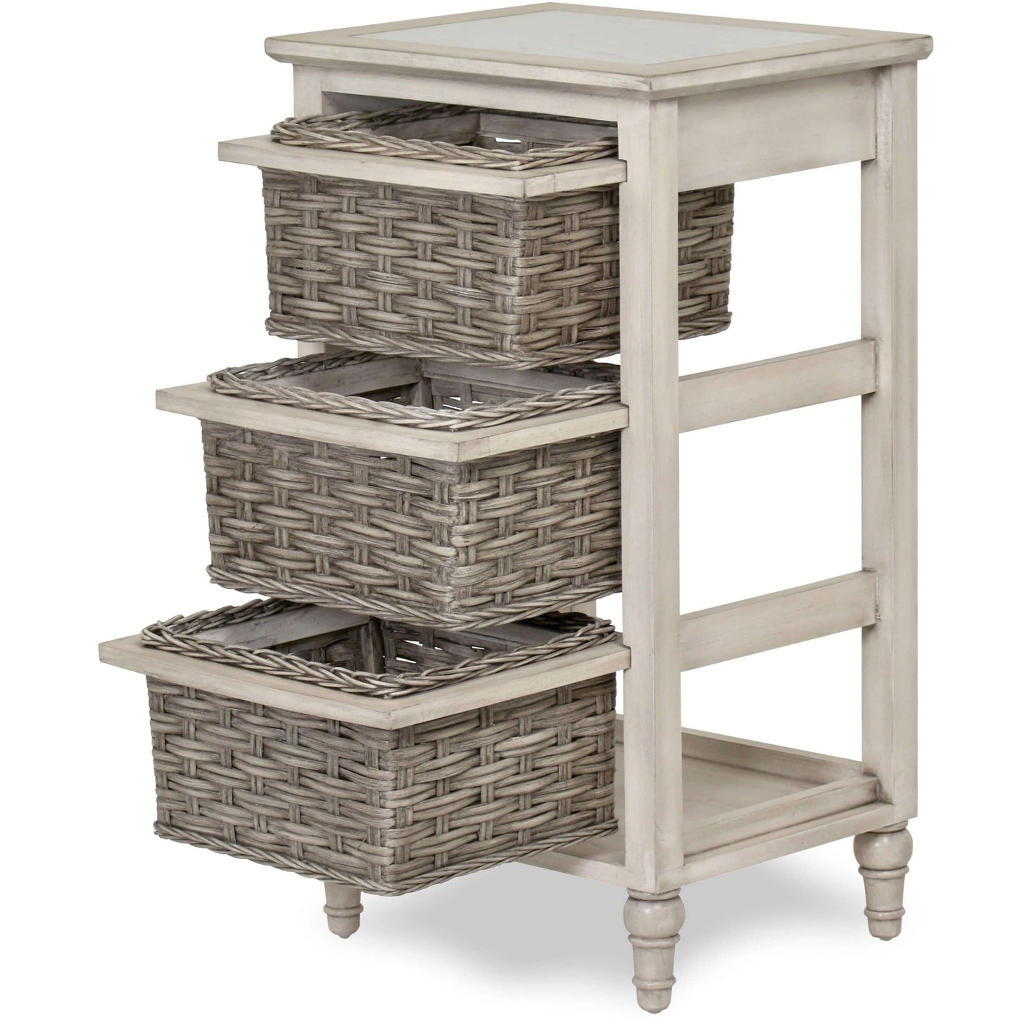 Sea Winds Trading Island Breeze 3-Basket Storage Cabinet B59105