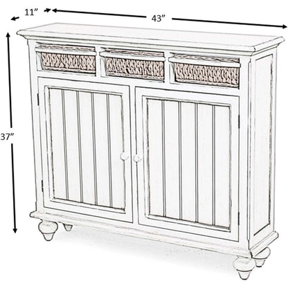 Sea Winds Trading Monaco Entry Cabinets with Baskets B81822