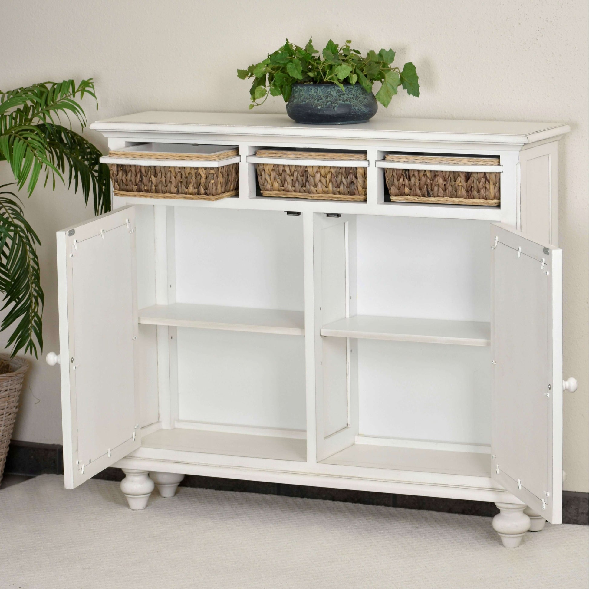 Sea Winds Trading Monaco Entry Cabinets with Baskets B81822