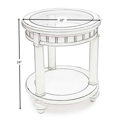 Sea Winds Trading Monaco Round End Table with Pelican Insert B81802