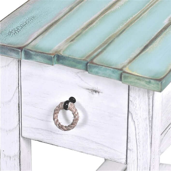 Sea Winds Trading Picket Fence Chairside Table B78205