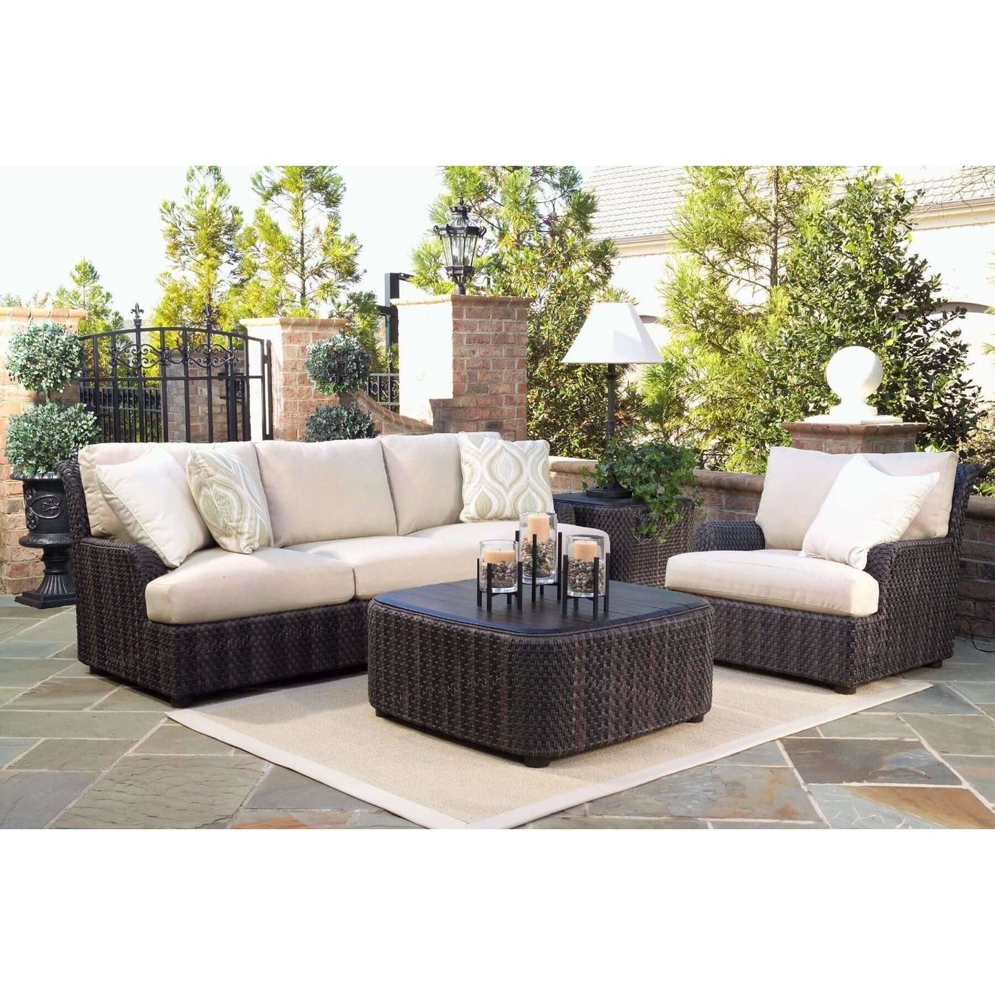 Woodard Aruba Wicker Sofa & Chair Lounge Set