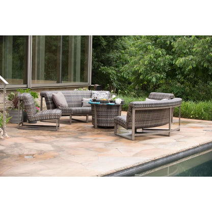 Woodard Reunion Wicker Patio Lounge Set